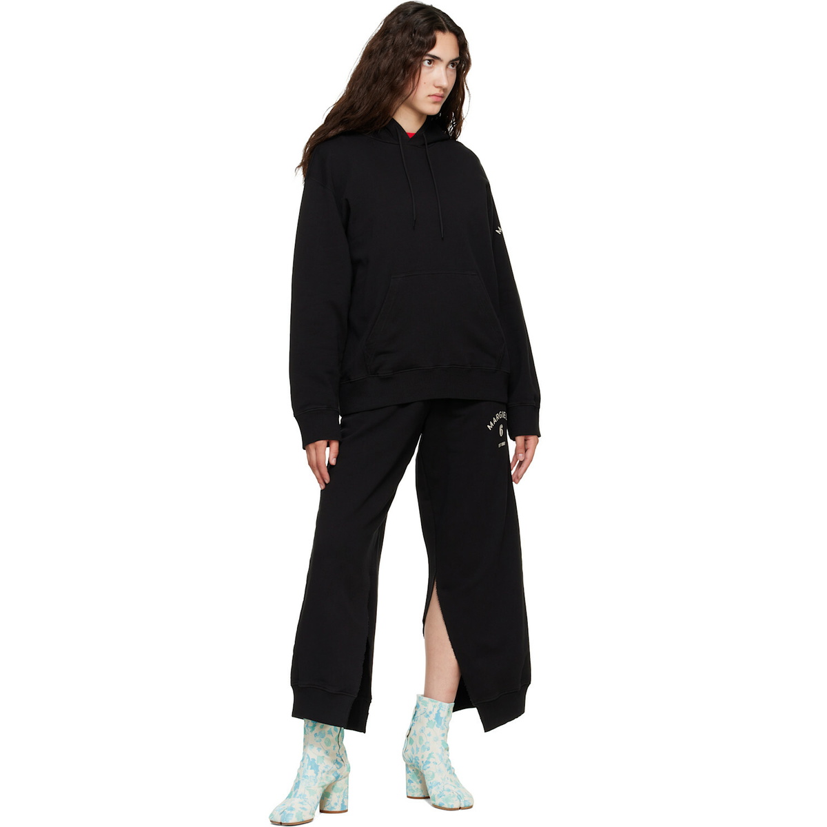 MM6 Maison Margiela Black Mannequin-Print Hoodie