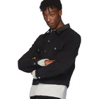 Helmut Lang Black Moleskin Masc Trucker Jacket