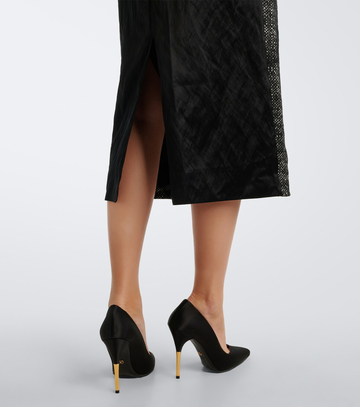 Erdem Embroidered wool-blend midi dress