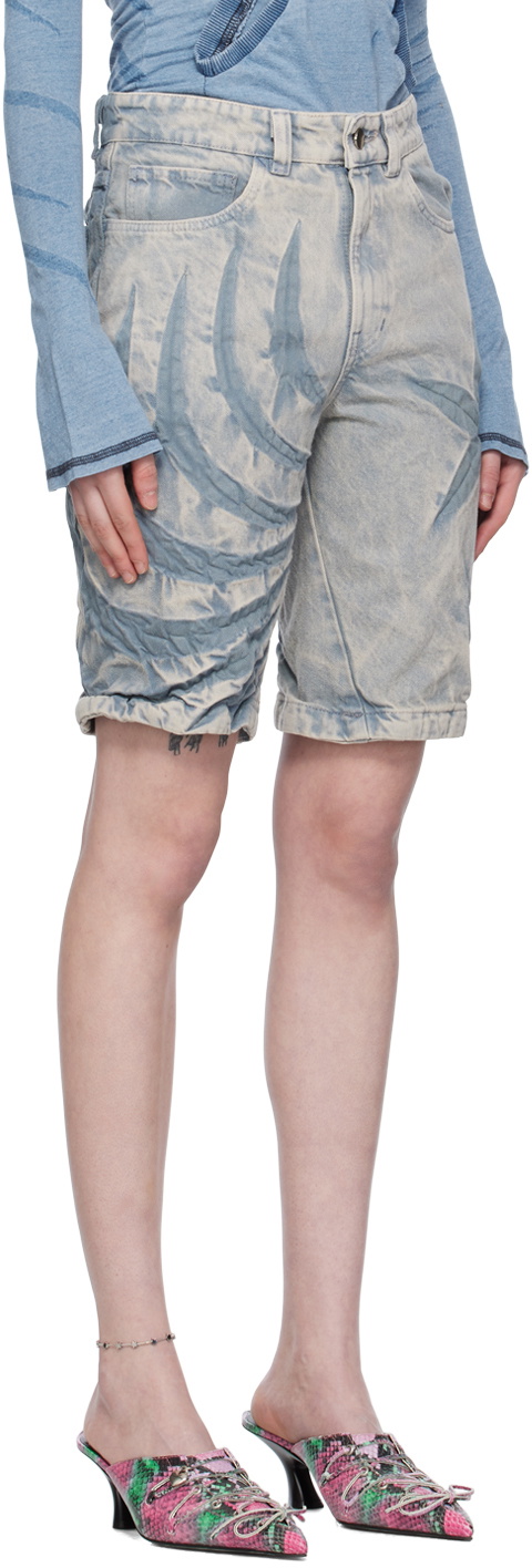 Masha Popova SSENSE Exclusive Blue Denim Shorts