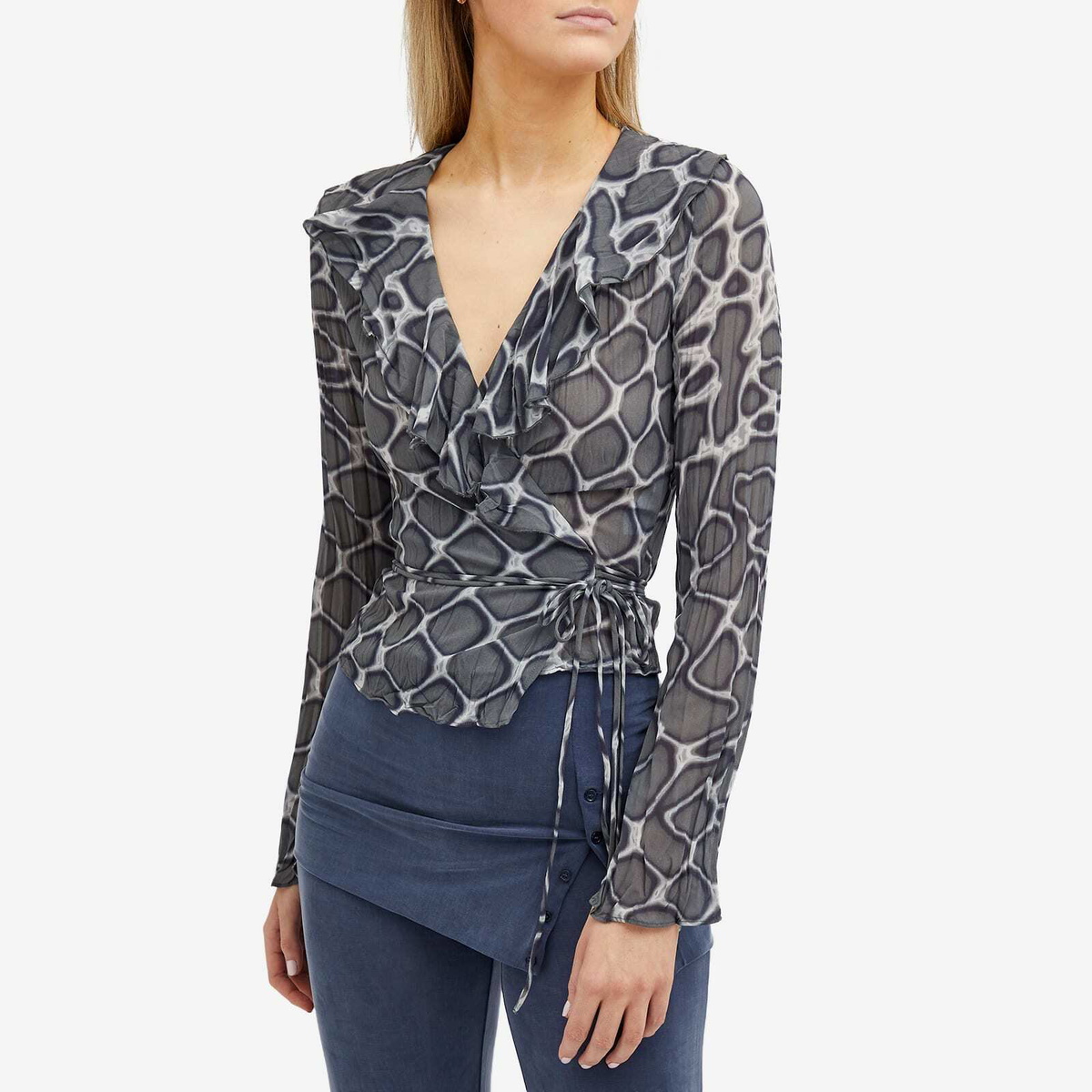 Wood Wood Women's Hannah Blouse in Fence Artwork