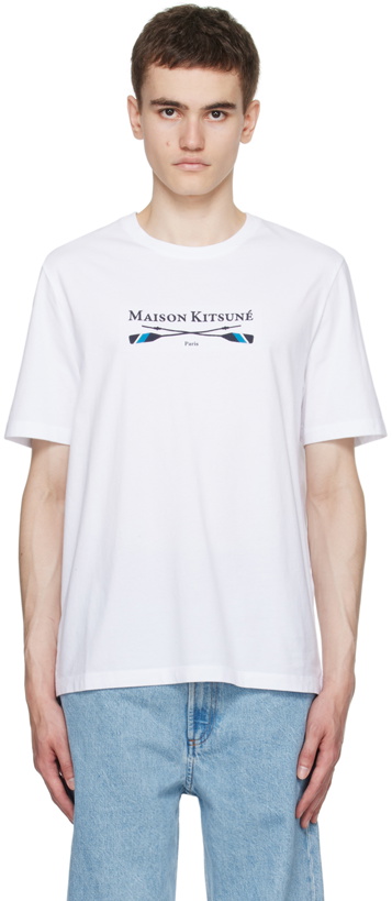 Photo: Maison Kitsuné White Embroidered T-Shirt