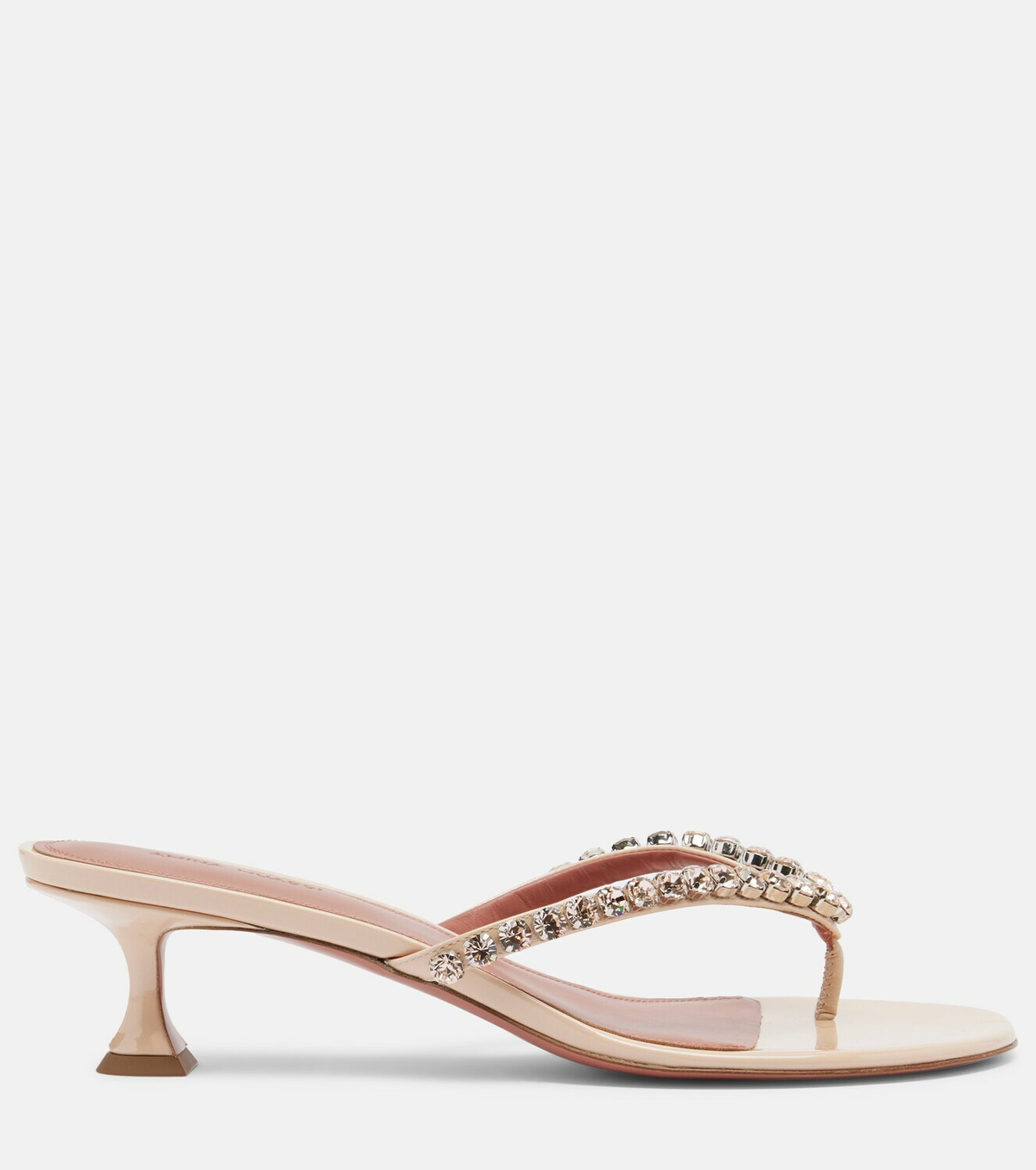 Amina Muaddi Gigi embellished leather thong sandals