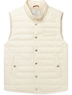 Brunello Cucinelli - Quilted Cotton-Twill Down Gilet - Neutrals