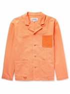 Loewe - Camp-Collar Logo-Appliquéd Denim Jacket - Orange