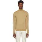 Ralph Lauren Purple Label Tan Cashmere Turtleneck