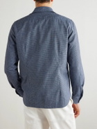 Boglioli - David Checked Cotton-Blend Overshirt - Blue