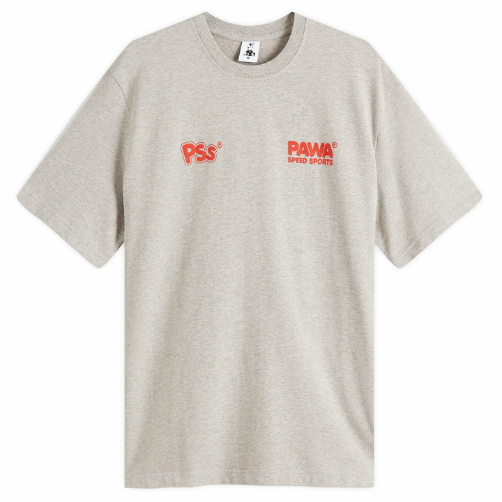 Photo: Pawa Speed Sports Men's Burnout T-Shirt in Grey Marl