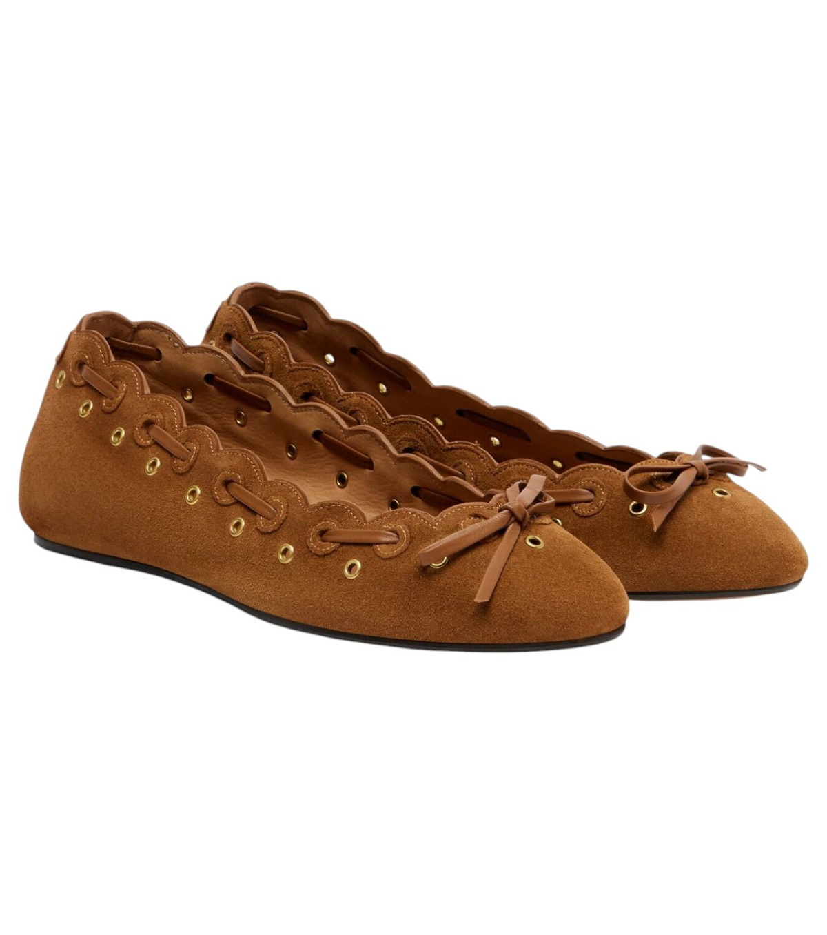 【送料&関税込】Isabel Marant belna Crochet Ballet Flats ISABEL MARANT Belna leather-trimmed crocheted ballet flats