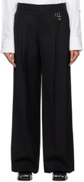 Wooyoungmi Black Wide Trousers
