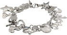 Marland Backus Silver Chrome Charm Bracelet