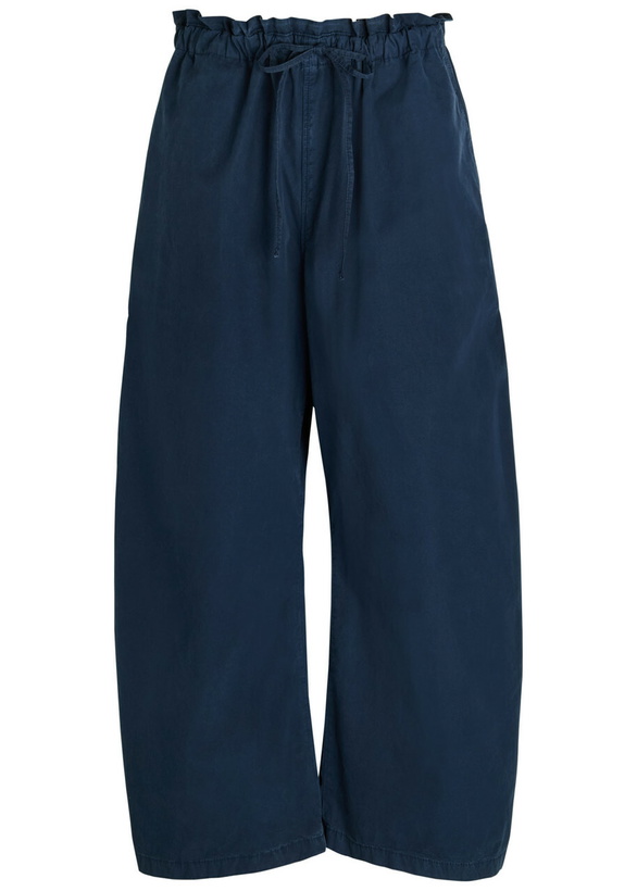 Photo: Polo Ralph Lauren Drawstring Barrel-leg Cotton-poplin Trousers Navy