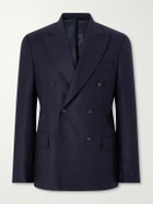 De Petrillo - Sorrento Wool-Twill Suit Jacket - Blue