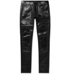 SAINT LAURENT - Skinny-Fit Stretch Coated-Denim Jeans - Black
