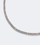 Sydney Evan 14kt gold beaded necklace with quartz and diamonds