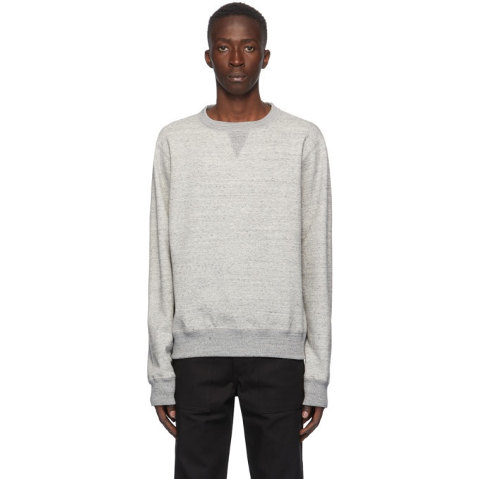 Photo: Naked and Famous Denim Grey Heavyweight Terry Crewneck