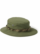 THE REAL MCCOY'S - Webbing-Trimmed Cotton-Poplin Bucket Hat - Green