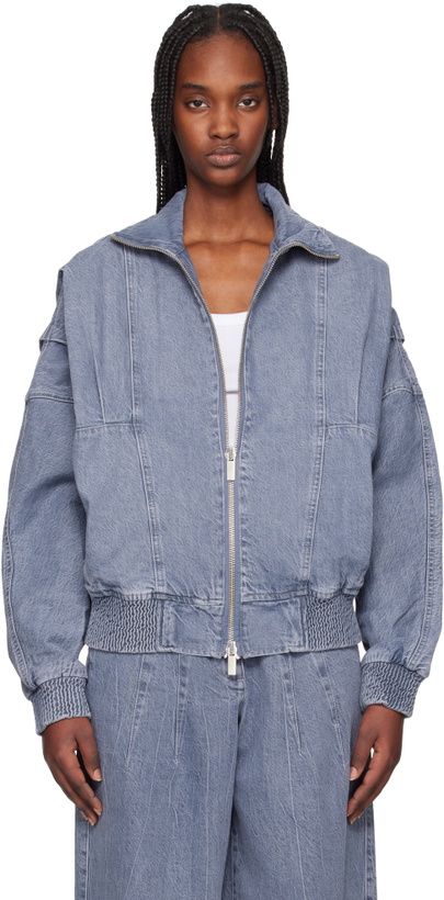Photo: REMAIN Birger Christensen Blue Bat Sleeve Denim Jacket