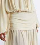 De La Vali Agapito chiffon maxi skirt