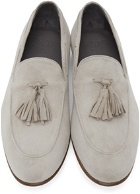 Isaia Tan Suede Tassel Loafers