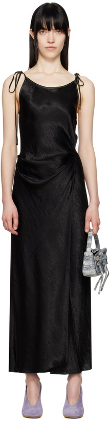 Photo: Acne Studios Black Satin Maxi Dress