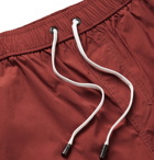 Ermenegildo Zegna - Mid-Length Textured Swim Shorts - Red