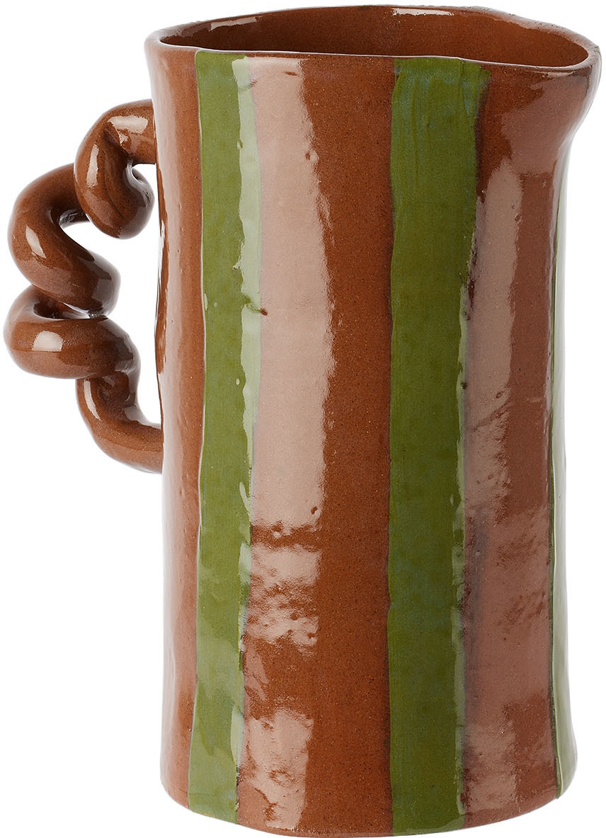 Harlie Brown Studio Brown & Black Stripe Delights Wiggle Jug