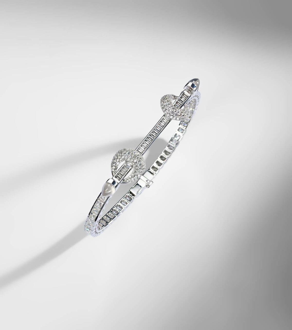 Ananya Chakra 18kt white gold bracelet with diamonds and quartz