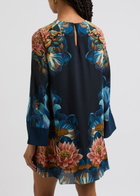 Borgo DE Nor Cocoa Floral-print Mini Dress Black