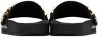 Moschino Black Lettering Logo Pool Slides