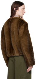 Stand Studio Brown Karly Faux-Fur Jacket