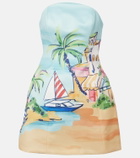 Leo Lin Printed bustier dress