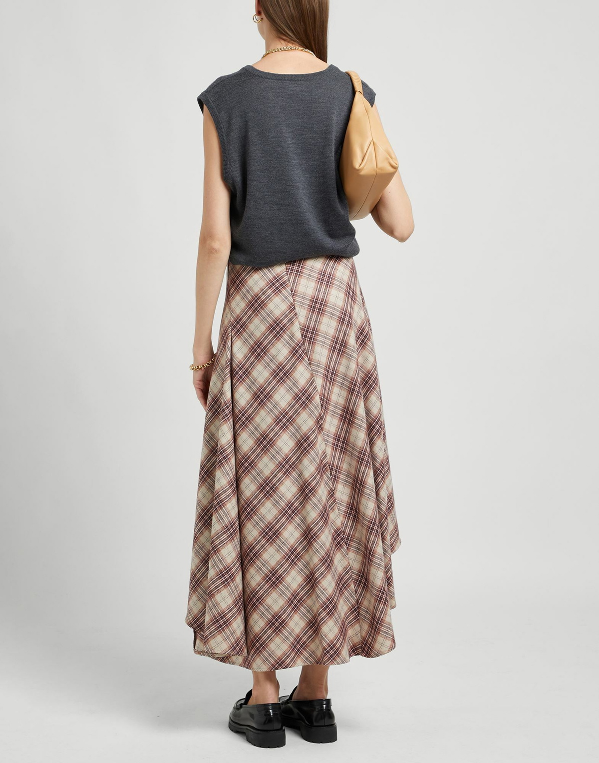 Maje Womens Midi skirt in Beige