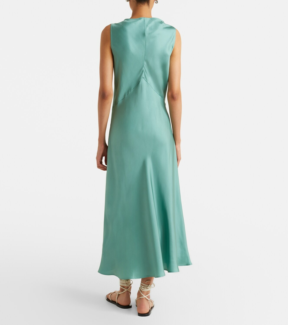 Asceno Provence silk twill slip dress