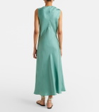 Asceno Provence silk twill slip dress
