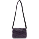 Needles Black and Purple PVC Papillon Bag