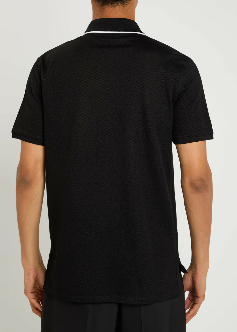 Givenchy Piqué Cotton Polo Shirt Black