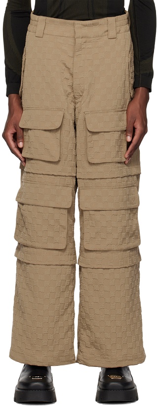 Photo: MISBHV Taupe Jordan Barrett Edition Embossed Cargo Pants