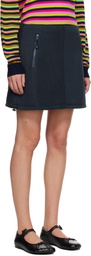 Sandy Liang Navy Polar Miniskirt