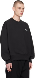 We11done Black Printed Sweatshirt