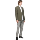 Maison Margiela Khaki Garment-Dyed Collarless Blazer