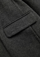 Vince Single Breasted Wool-blend Coat Dark Grey