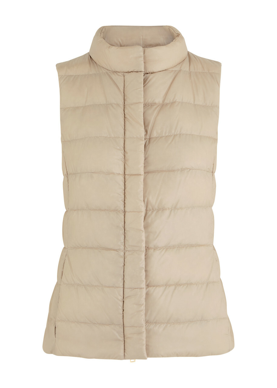 Herno Giulia Quilted Shell Gilet Cream