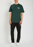 Les Deux Italian Logo-print Cotton T-shirt Green