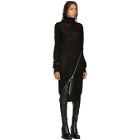 Sacai Black Wool Zip Dress