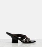 Dries Van Noten Distressed leather mules