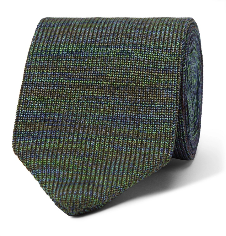 Photo: Missoni - Space-Dyed Cotton and Silk-Blend Tie - Green