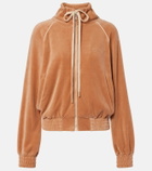 Chloé Cotton-blend velour zip-up sweatshirt