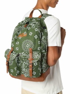 MC2 Saint Barth Canvas Backpack Cody With Green Bandanna Print
