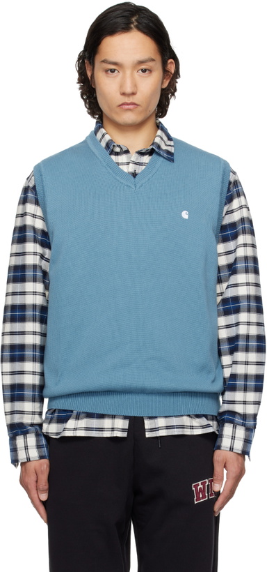 Photo: Carhartt Work In Progress Blue Madison Vest